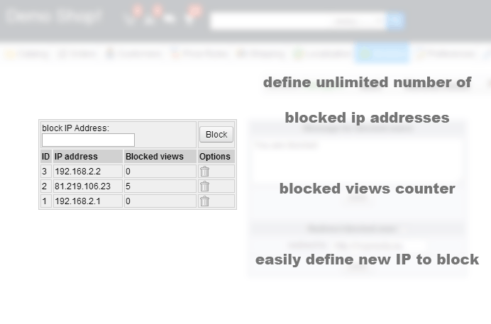 Block IP address - prestashop module version PRO