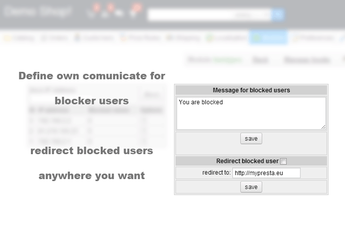 Block IP address - prestashop module version PRO