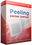 PrestaShop Peeling Corner Banner This module adds a peeling corner advertise banner to your shop. Advertise your own products an...