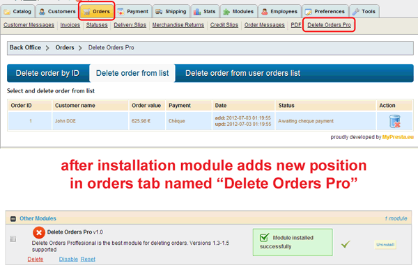 Foto 11: Eliminar Pedidos Pro
