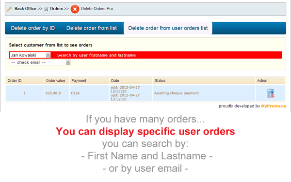 Foto 6: Eliminar Pedidos Pro