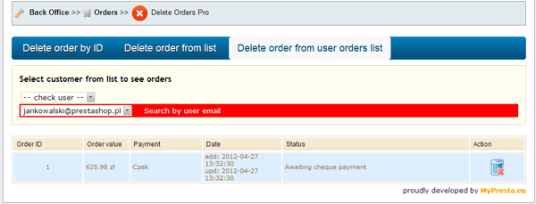 Foto 5: Eliminar Pedidos Pro