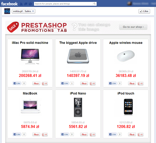 Foto 7: Pestaña de Ventas de Facebook