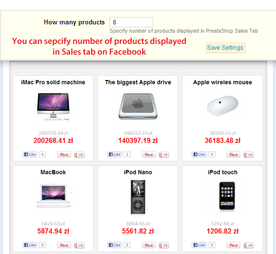 Foto 3: Pestaña de Ventas de Facebook