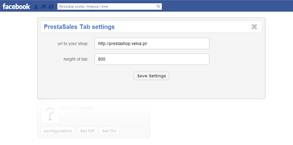 Foto 1: Pestaña de Ventas de Facebook