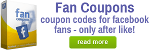 This module allows you to increase your sales by voucher codes generated in your fanpage site. Stay near your clients and allow them to get coupons. Everybody who like your fanpage on facebook can generate a special individual coupon with voucher code. You dont have to generate manually voucher codes - module do it for you automatically when someone clicks 