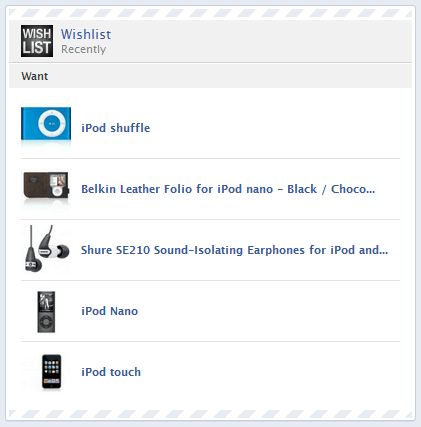 Image 10: Facebook Wishlist