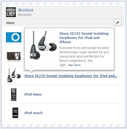Image 9: Facebook Wishlist