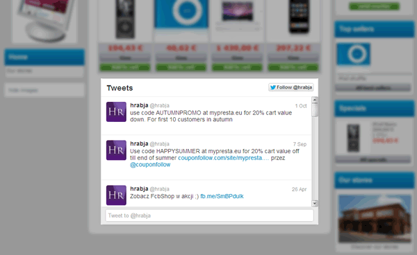 Zdjęcie 5: Twitter widget za darmo