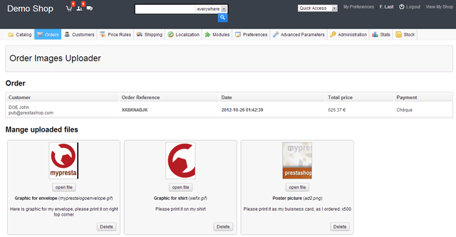 Foto 2: Cargador de imágenes de pedidos