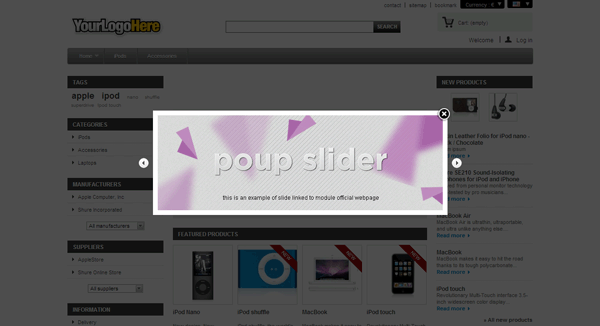 Foto 8: Bilder-Slider im Popup-Fenster