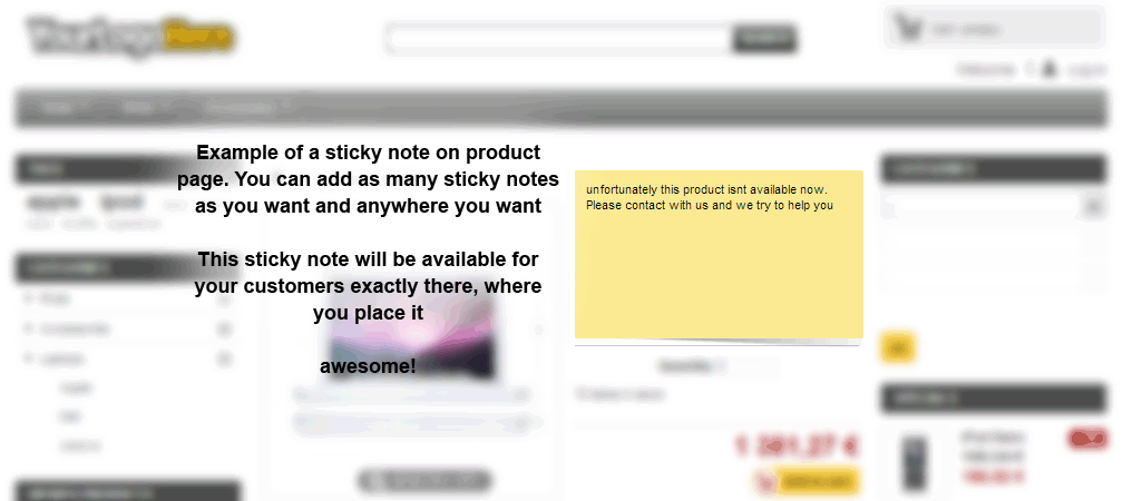 Foto 6: Aagregar notas adhesivas a la oficina principal de la tienda