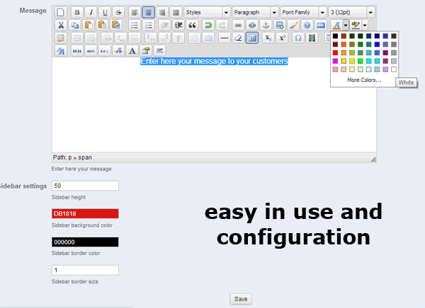 Foto 3: barra inferior con información importante