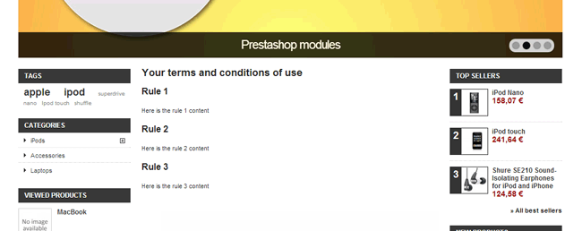 Image 3: CMS on homepage