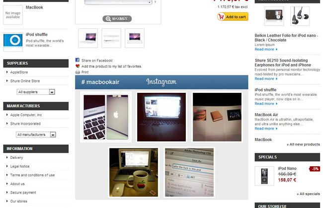Photo 9: Flux Instagram produits