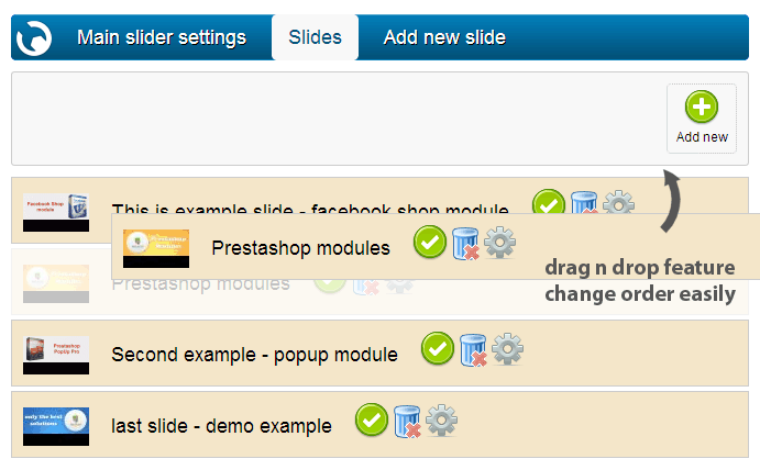 Foto 1: Prestashop Slider