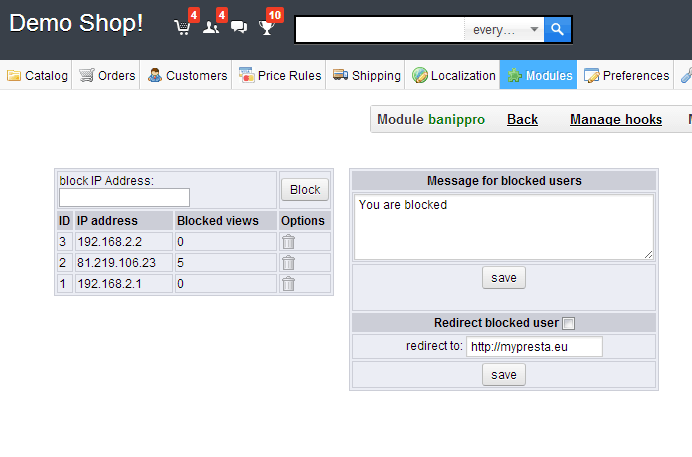 Foto 4: Bloquear dirección IP Pro