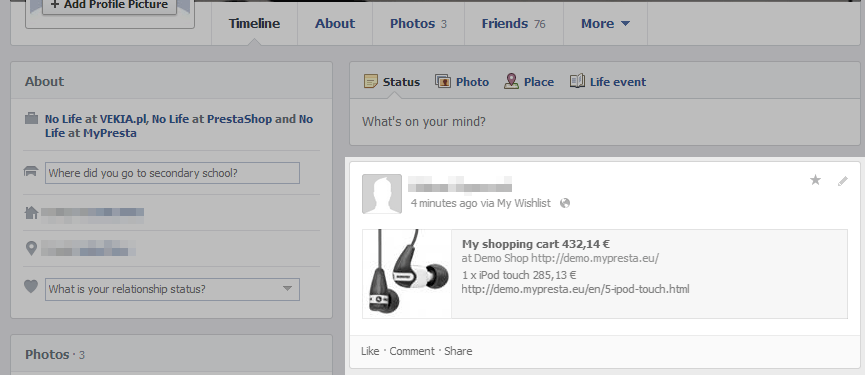 Zdjęcie 11: Facebook Cart Share + kod rabatowy
