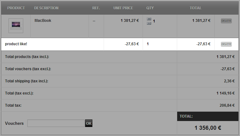 Foto 12: Compartir productos en Facebook + código de descuento