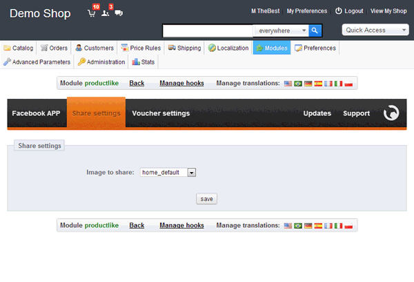 Foto 18: Compartir productos en Facebook + código de descuento