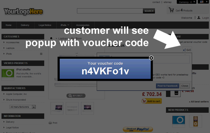 Foto 5: Facebook Like voucher code