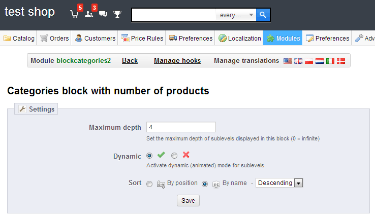 Image 1: Block categories with counter