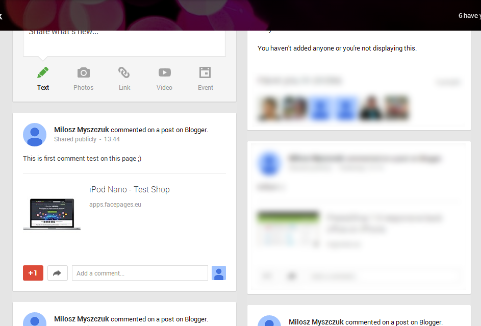 Foto 2: Google+ Kommentare