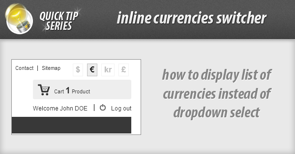 currencies switcher inline module