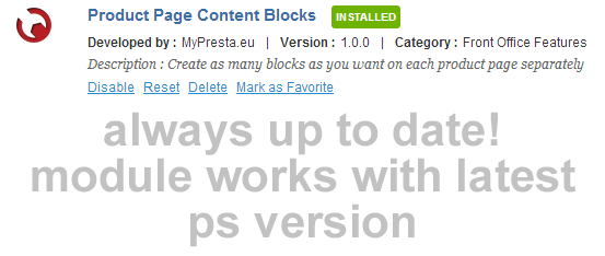 Foto 13: Bloques de contenido de la página del producto