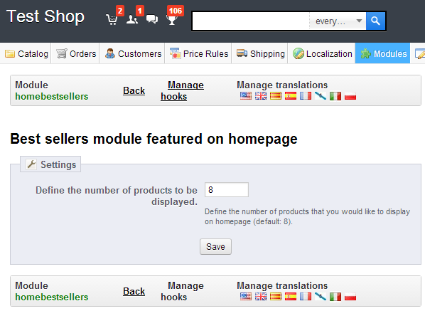 Foto 3: Mais Vendidos na Página Inicial