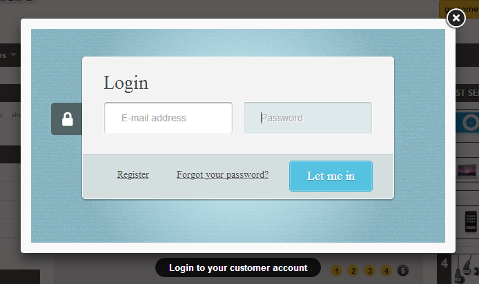 Zdjęcie 6: Logowanie PopUp