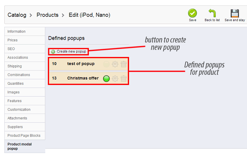 Zdjęcie 8: Popup na stornie produktu