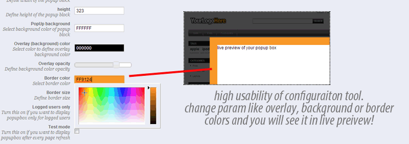 Zdjęcie 5: Popup na stornie produktu