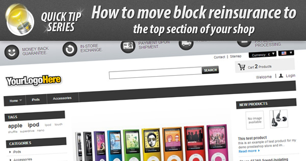 prestashop block reinsurance top