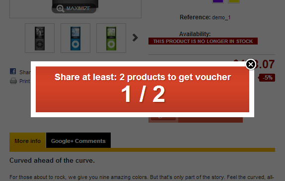 Image 2: Google product plus button + coupon