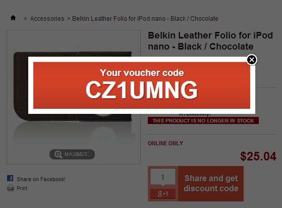 Image 1: Google product plus button + coupon