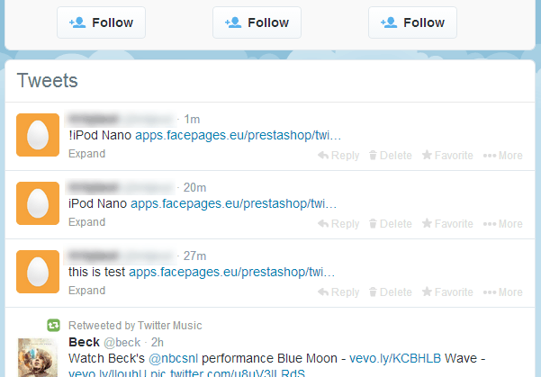 Foto 3: Compartir producto en Twitter + código de voucher
