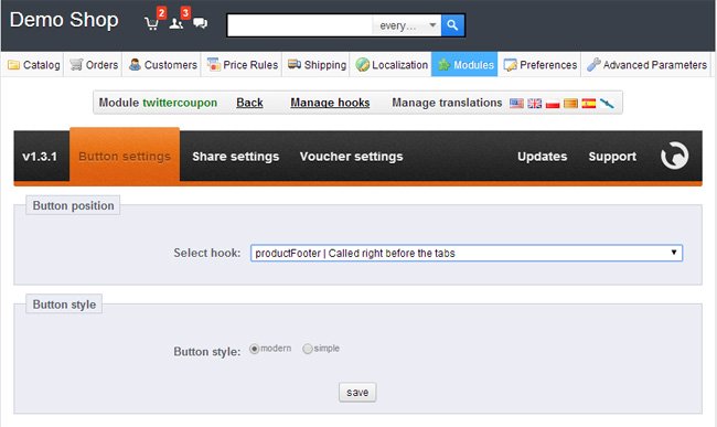 Foto 13: Compartir producto en Twitter + código de voucher