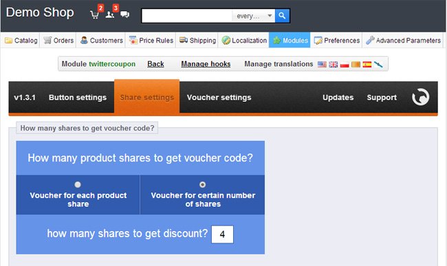 Foto 11: Compartir producto en Twitter + código de voucher