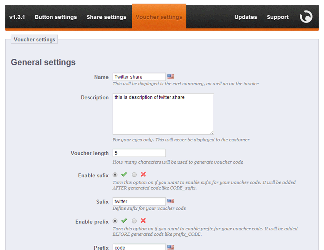 Foto 10: Compartir producto en Twitter + código de voucher