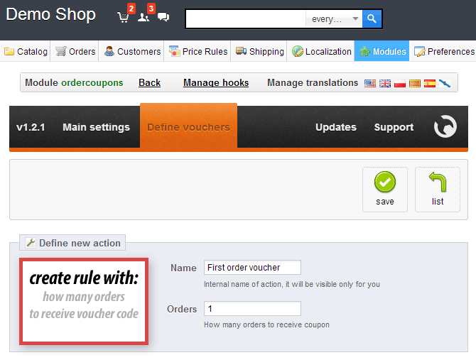 Image 15: Rewards - Voucher codes after orders