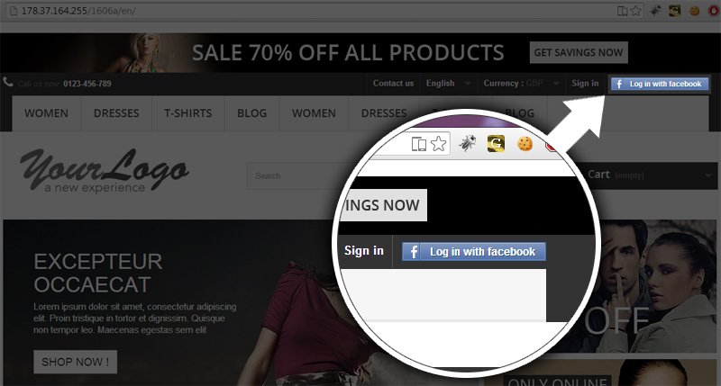 Foto 10: Login com Facebook