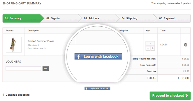 Foto 8: Login com Facebook