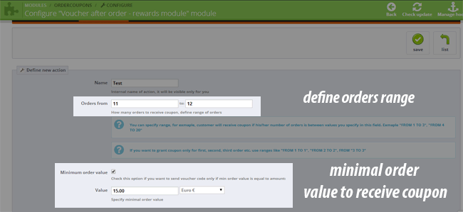 Image 13: Rewards - Voucher codes after orders
