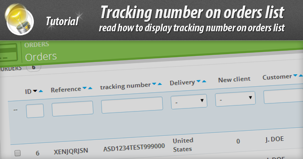 tracking number prestashop