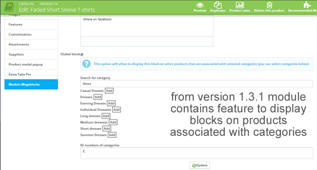 Foto 4: Bloques de contenido de la página del producto