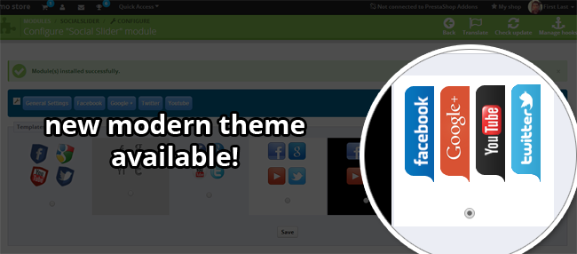 Zdjęcie 5: Social tabs slider