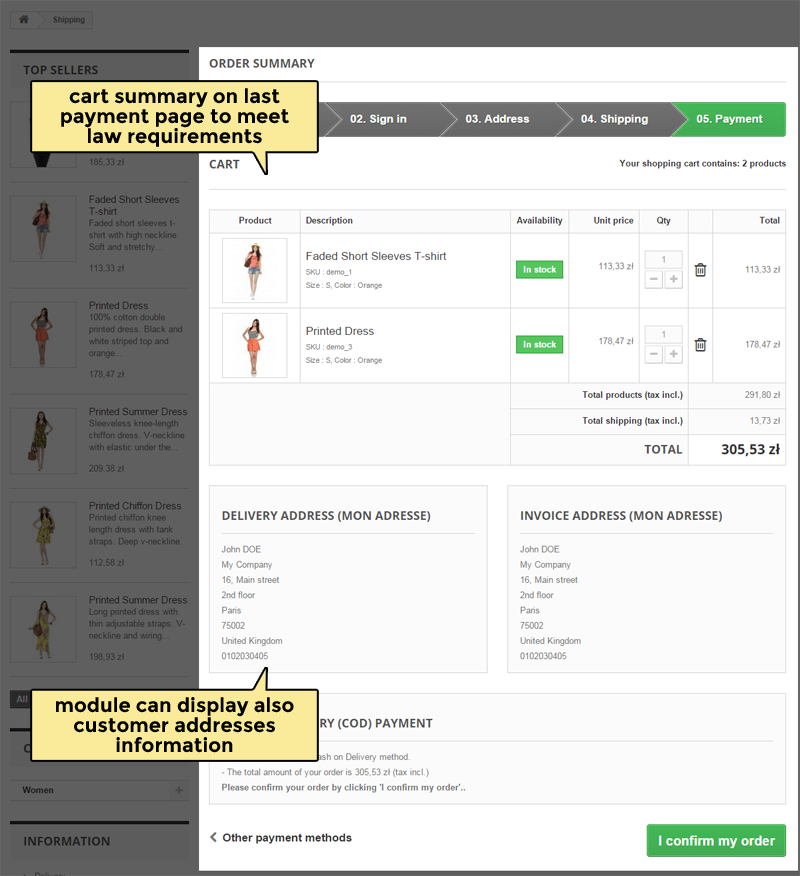 Image 20: Cash on delivery with order summary