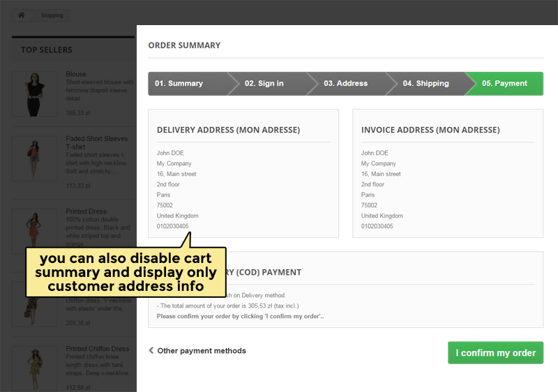 Image 18: Cash on delivery with order summary