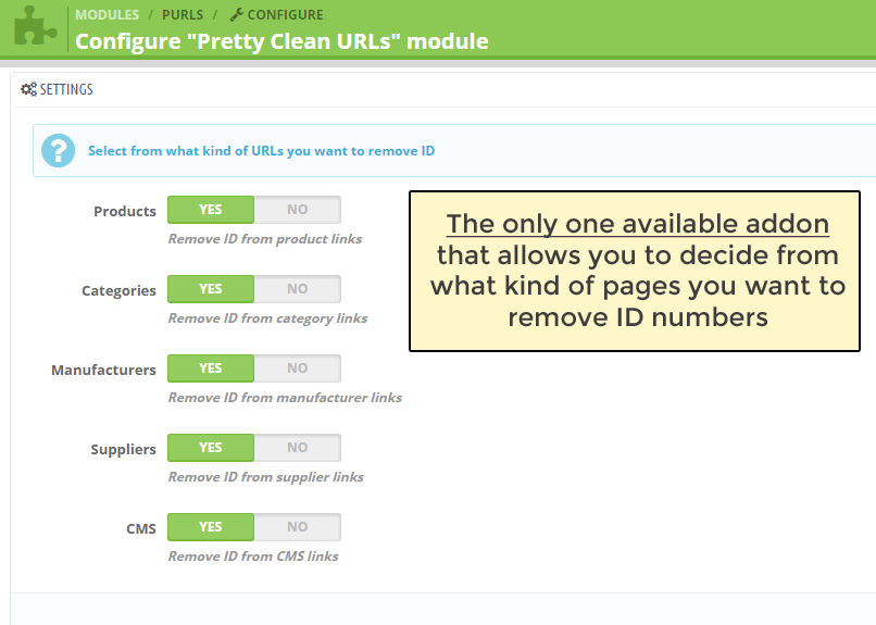 Image 9: Pretty / Clean URLs PRO